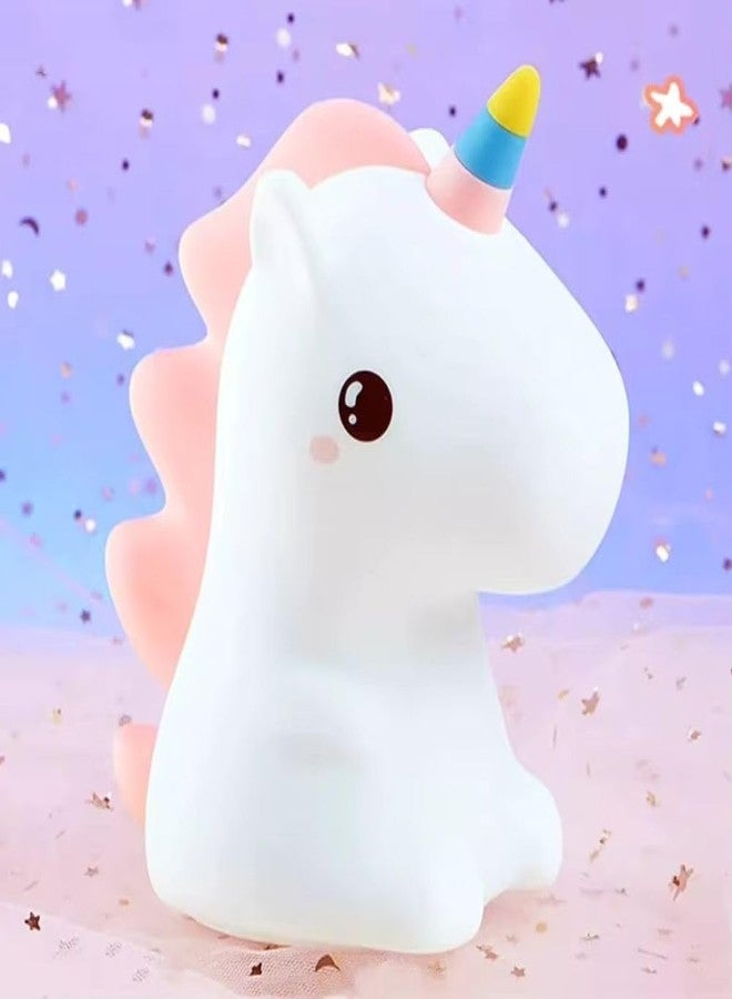 HUMAIZAR Unicorn Night Light Silicone Nursery Lamp - USB Rechargeable LED Color Changing Bedside Lamp for Kids Room, Baby Decor, Boys Girls Gifts, Birthday & Christmas Present - Image 5