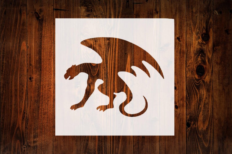 STENCILAIR 8-Inch Gargoyle Style Design Stencil, Reusable Mylar Cutout, for Gothic Art, Crafts & DIY Projects - Image 1