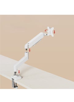 FlashHawk Single Monitor Arm, Gas Spring Adjustable Ergonomic Computer Monitor Arm for 19-32 inch Computer Monitor, Holds up to 2-9Kg Screens - White  - Image 2