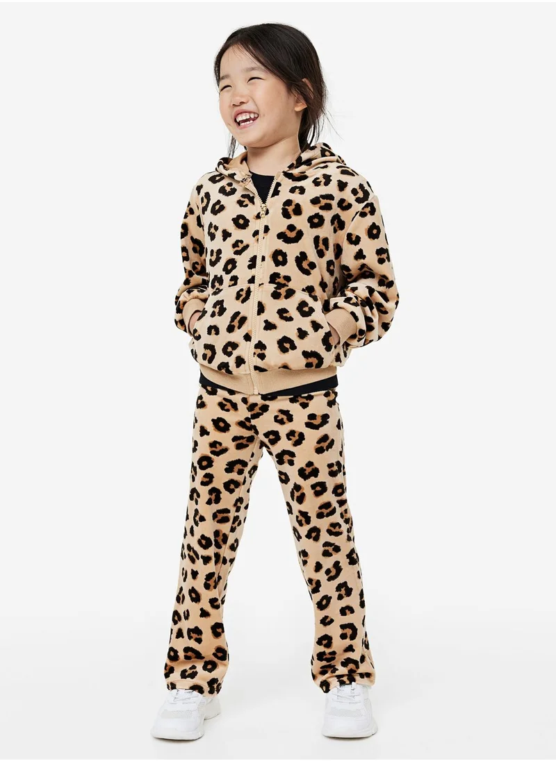 H&M Kids Velour Cheetah Print Trousers