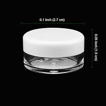 PINGEUI 100 Pcs 5ml 5g Cosmetic Pots Empty Round Cosmetic Containers with Lids Mini Sample Containers Pots Travel Pots for Creams Nail Polish Lip Balm Glitter Art Crafts - Image 2