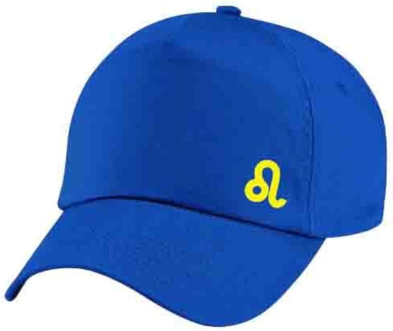 Blue Cap with Leo zodiac Yellow Color Logo