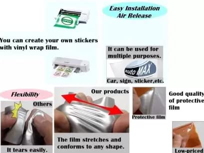 COSMOS STAR™ Vinyl Wrap Sheet for Car & Bike Self Adhesive Wrap Sticker and Decal Roll Film for Auto Car Vehicle Motorcycle Air Release (2 Feet by 6 Feet, Charcoal Grey) - Image 5