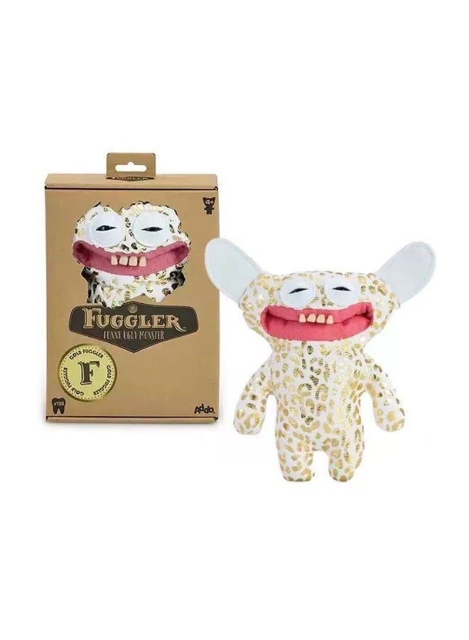 Fuggler Plush Toy, Ugly-Cute Monster, Limited Edition Gold Leopard Print, Iconic Dentures and Large Ears, Collectible Toy - Image 1