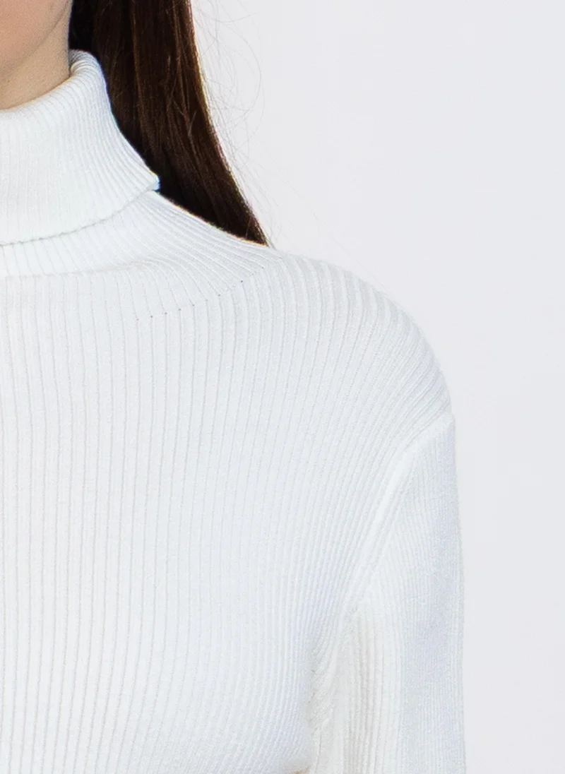 SHAPES HIGH-NECK RIBBED TOP