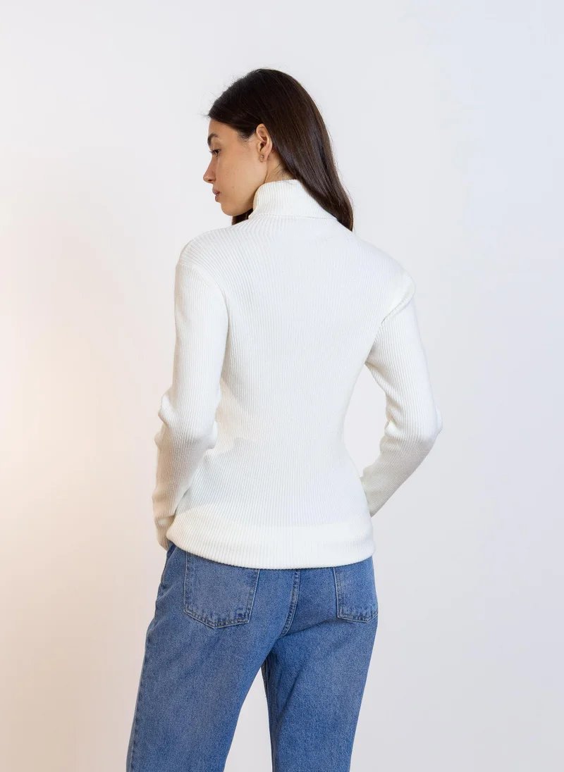 شايبس HIGH-NECK RIBBED TOP