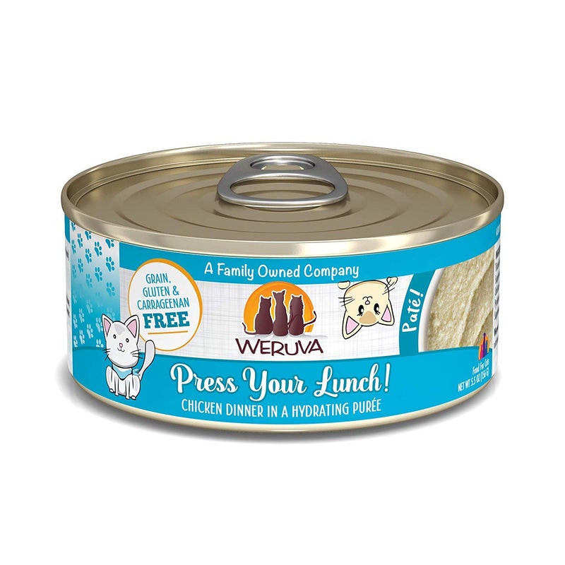 Weruva Wet Cat Food, Press Your Lunch with Chicken Pate, 5.oz Can, Pack of 8 - Image 1