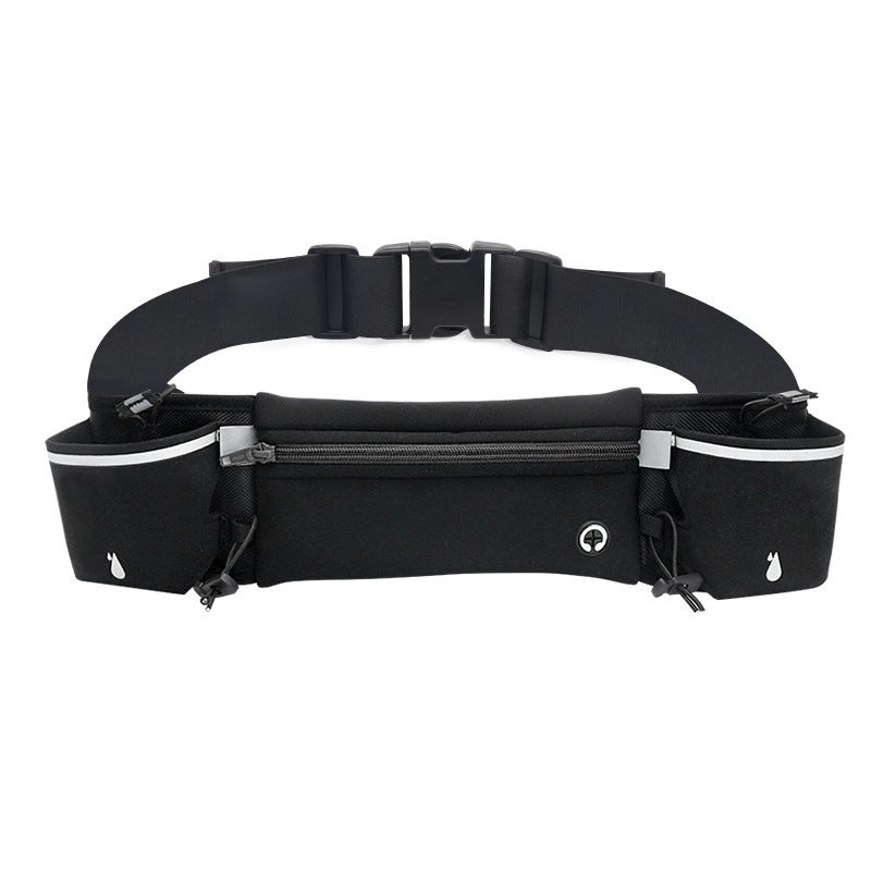 Cross-border Whole Outdoor Sports Waist Bag Fitness Kettle Belt Mobile Phone Card Bag Marathon Sports Belt(Black-Kettle Fanny Pack, All yards) - Image 1