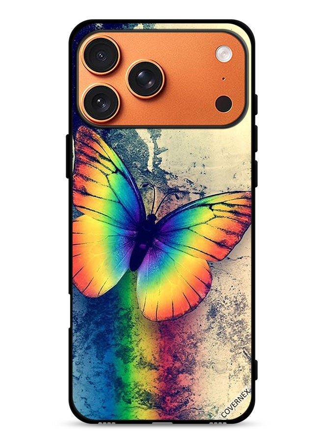 Covernex Apple iPhone 17 Pro Max Protective Case Cover Vintage Rainbow Butterfly - Image 1