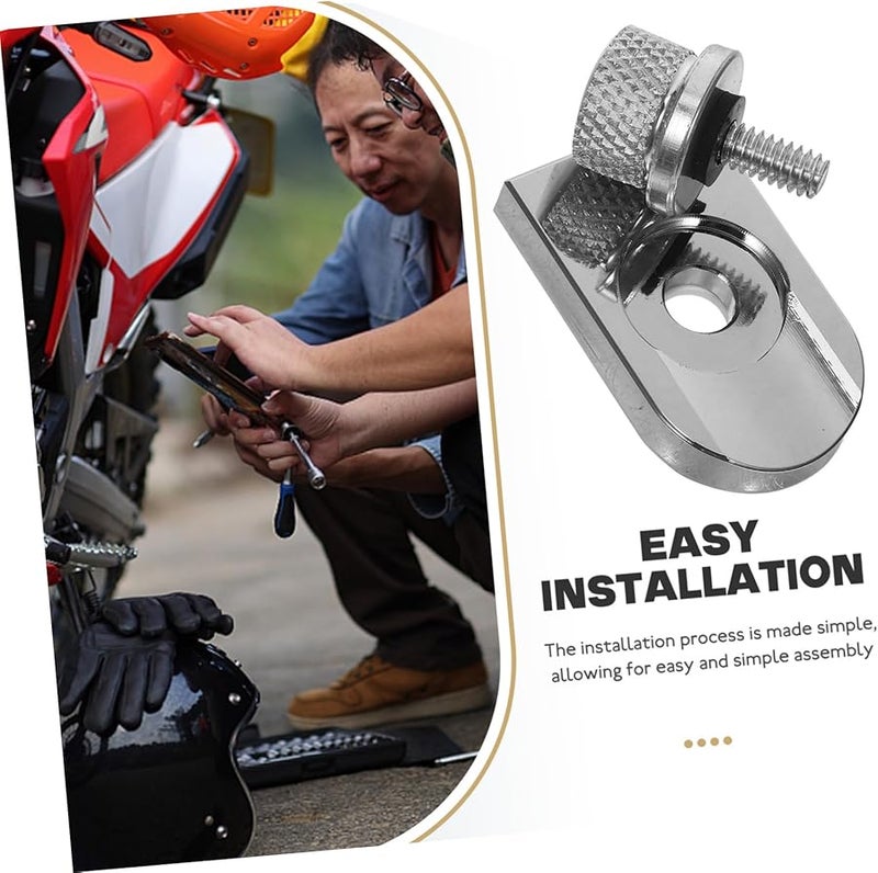 Silver Motorcycle Seat Bolt Kit CNC Knurled Fairing Screws Easy Install Davidson - Image 5