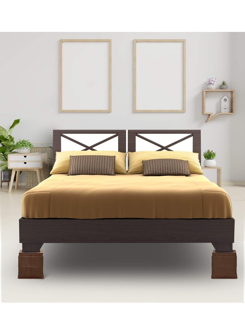 Utopia Bedding Pack of 8 Bed Risers 2 Inch - Furniture Risers with Durable Plastic, Anti Slip Foam & Rubber Pad - Stackable Bed Risers Heavy Duty for Sofa, Bed, Table, Couch & Chair (Brown) - Image 3