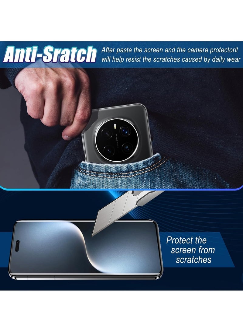 【2 Pack】 Honor Magic 7 Pro 5G Tempered Glass Screen Protector 9H Hardness HD Full Coverage Transparent Anti-scratch No Bubbles Anti-fingerprints - Image 4