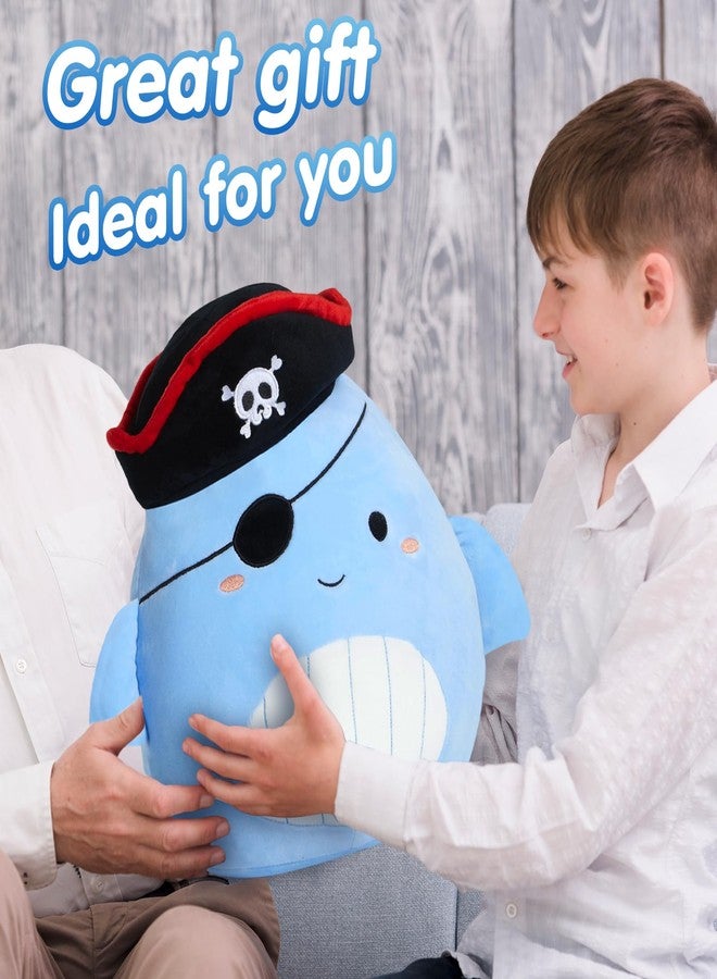 CozyWorld 14” Pirate Whale Plush Pillow Stuffed Animals Original Plushie Cute Soft for Boys Girls - Image 3