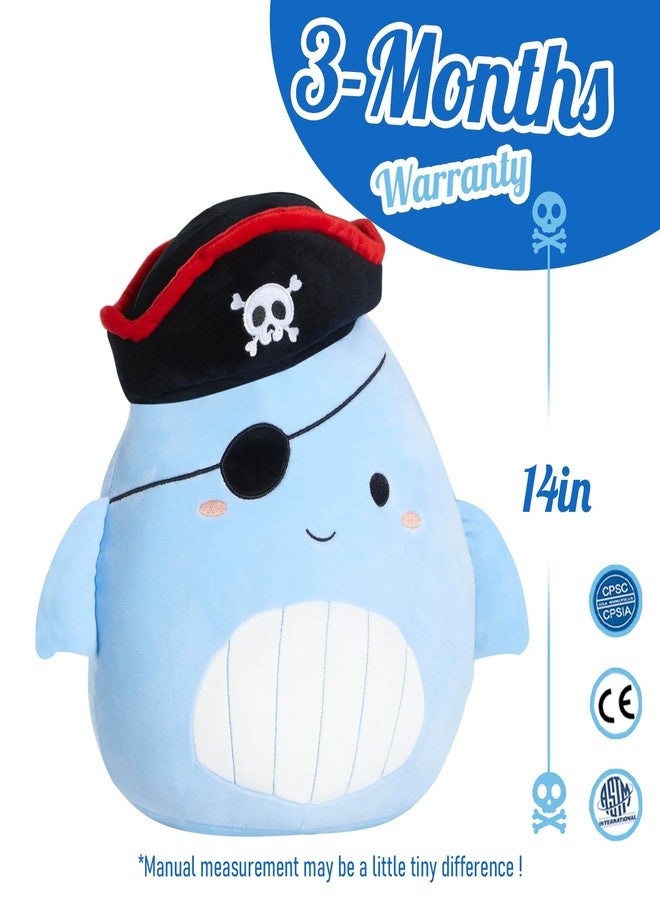 CozyWorld 14” Pirate Whale Plush Pillow Stuffed Animals Original Plushie Cute Soft for Boys Girls - Image 5