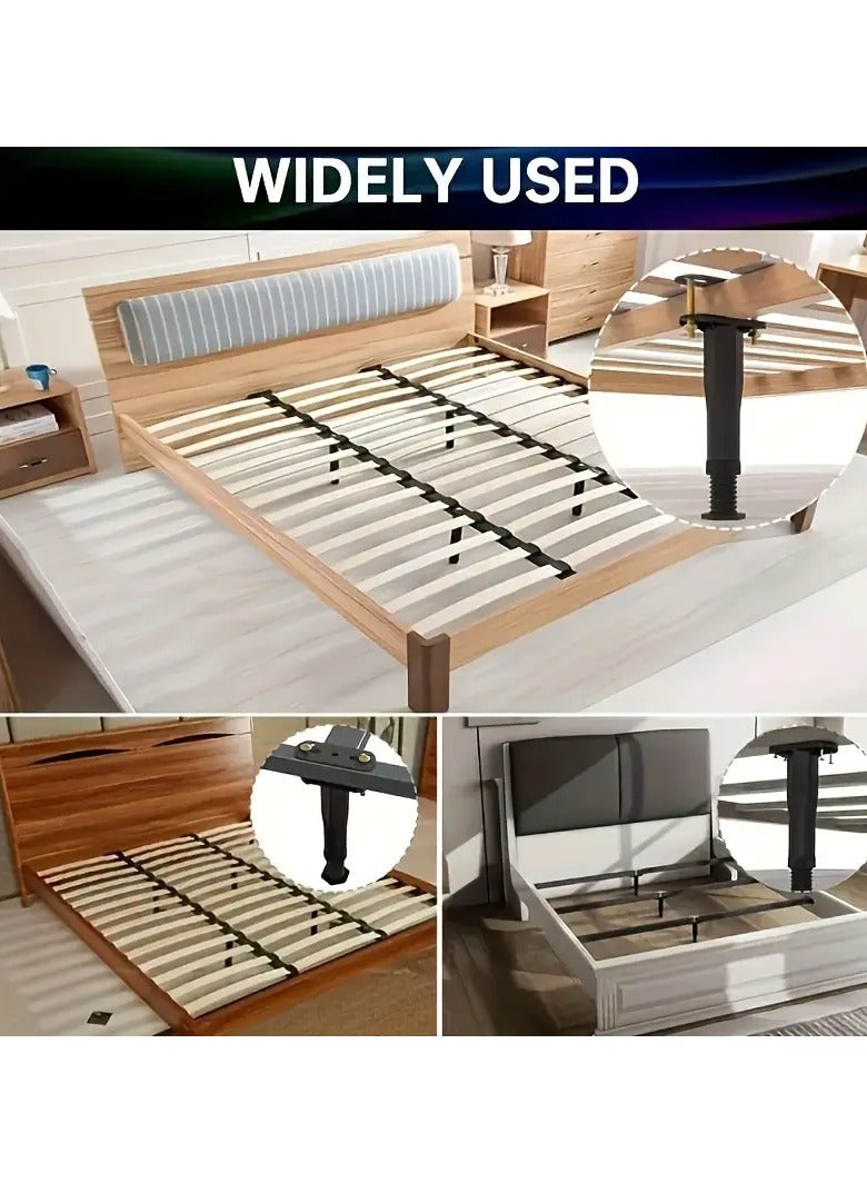Generic 2 Pieces Of Support Legs For Bed Or Sofa And Other Pieces Of Furniture Adjustable Legs With A Base You Turn To Control The Right Height For You Starting From A Height Of 21 CM Up To aA Maximum Height Of 36 CM Please Check The Height The Length Of The Appropriate Height For You Before Buying And You Can Install It With Screws Attached With It 8 Screws The Legs Are Suitable For Supporting Several Pieces Of Furniture Such As Wood And Metal Bed TV Cabinets Wardrobes Sofa Sofa Or Bedside Table Or The Dressing Table And Other Furniture Legs Of Plastic Bodybuilding Heavy Duty Do Not Scratch The Floors  - Image 2