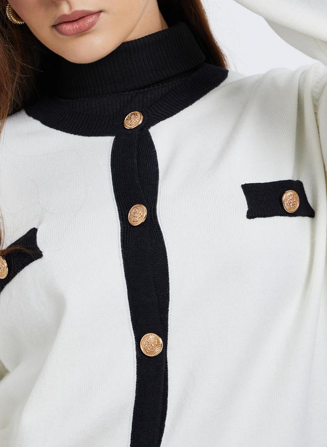 ستايلي كارديجان بقصة عادية مع تفاصيل مُتباينة - Image 4