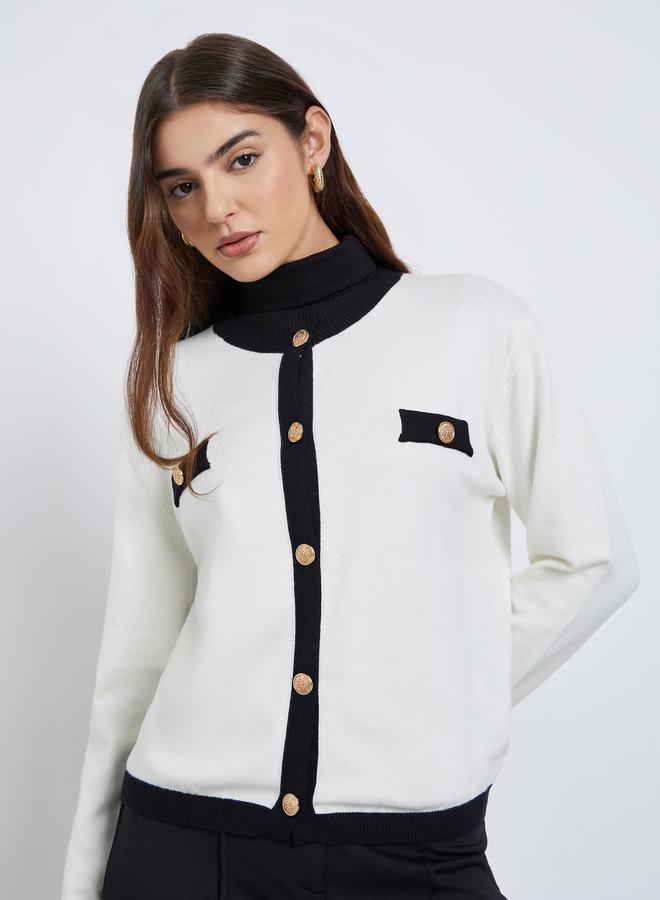 ستايلي كارديجان بقصة عادية مع تفاصيل مُتباينة - Image 3