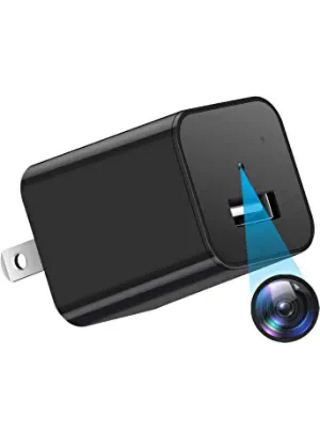 SHOPI - Mini Camera HD 1080P Motion Detection USB Wall Charger Camera Plug Camera Loop Recording Nanny Cam Home Security Camera Housekeeper - Image 1