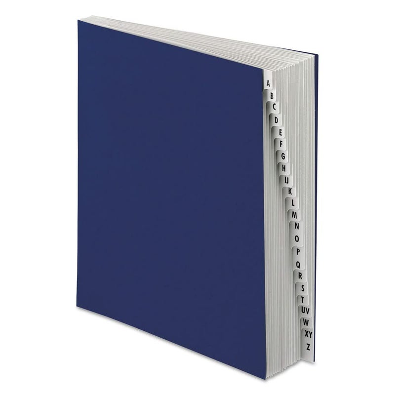 Pendaflex Pendaflex Desk File AZ Index Letter Size AcrylicCoated Pressboard BlackBlue 