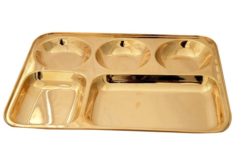 KAROLANE Brass Tray for Lunch Or Dinner Colour-Gold - Image 1