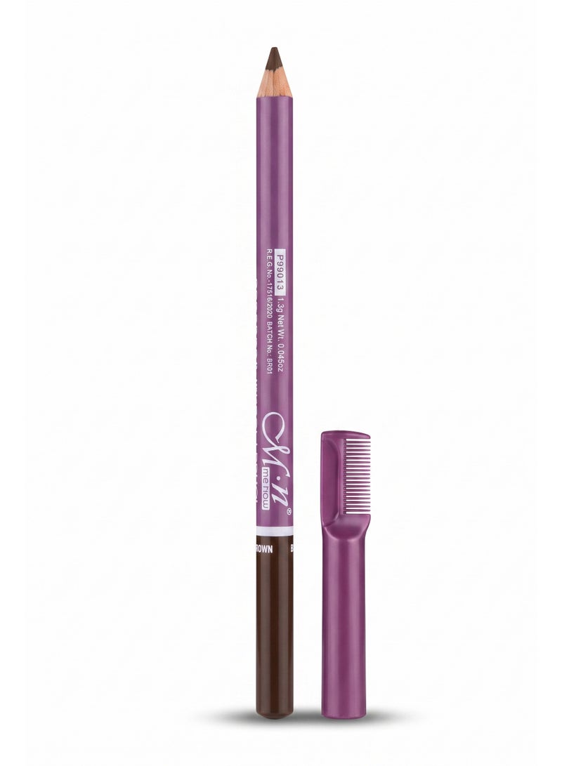 MN Menow Perfect Eyebrow Pencil Brown with Comb waterproof & Longlasting, 12 Pcs Package - Image 4