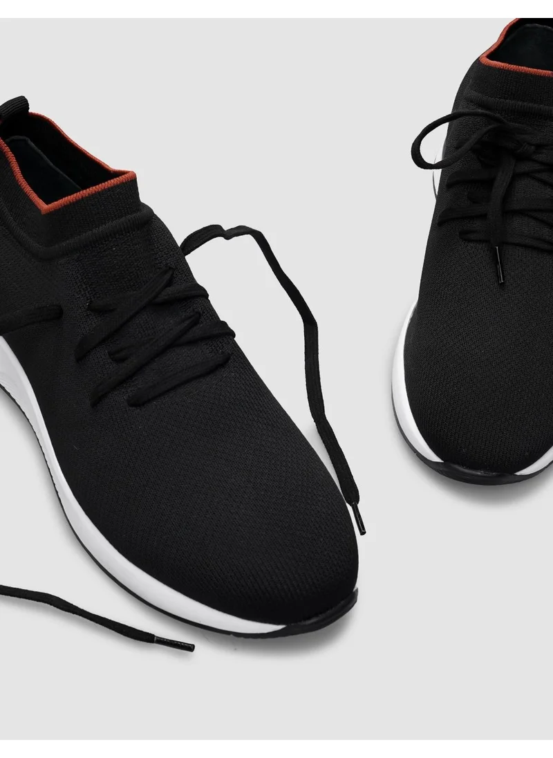 كاباني Knitwear Black Lace-Up Women's Sneaker