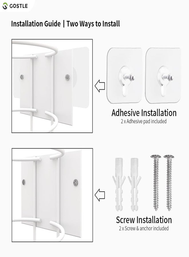 gostle Wipes Holder, Wall Bracket for Cleaning Wipes - Two Ways of Installation: Wall-Mount & Adhesive Stickers - Ideal for Kitchen Bathroom Household Office Classroom Gym - No Wipes Included - Image 2