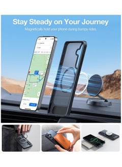 TORRAS Strong Magnetic & Seamless Stand for Samsung Galaxy S25 Plus Case, Fit for MagSafe, Mil-Grade Drop Protection, Adjustable Kickstand for Samsung Galaxy S25 Plus Case, Slim Translucent Black  - Image 3