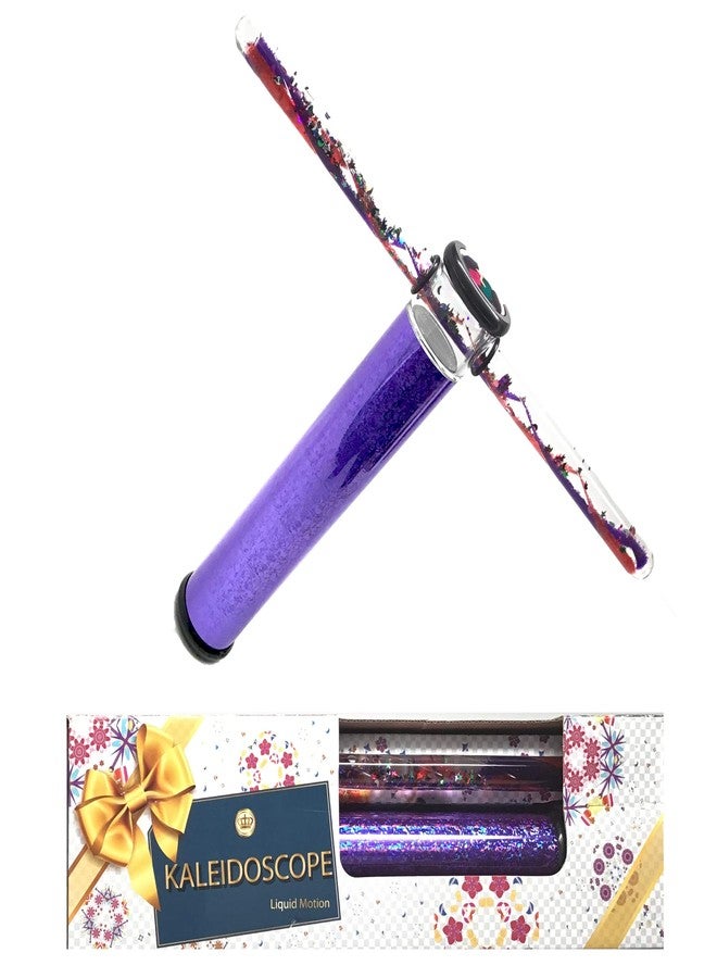 Star Magic Kaleidoscope Glitter Wand - 9" Scope with a 12" glitter wand - Liquid Motion Kaleidoscope. ONE randomly selected color Kaleidoscope in A GIFT BOX - Image 3