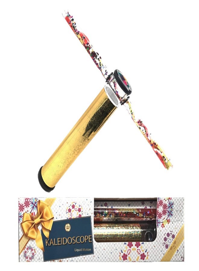 Star Magic Kaleidoscope Glitter Wand - 9" Scope with a 12" glitter wand - Liquid Motion Kaleidoscope. ONE randomly selected color Kaleidoscope in A GIFT BOX - Image 2