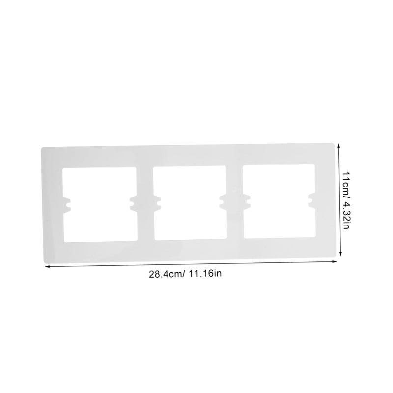 غطاية مخرج ثلاثي حديث بغطاء حائط ذو ملمس ناعم وسهل التركيب 28 × 40 × 11 × 0.20 سم - Image 3