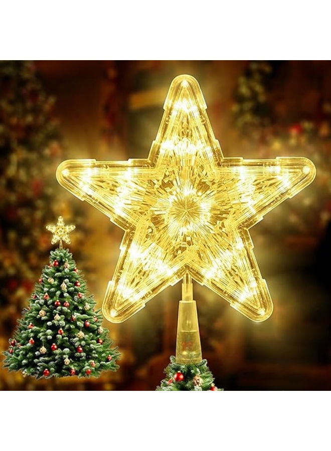 شجرة عيد الميلاد على شكل نجمة مزودة بـ 30 مصباح LED - 9 × 40 مم، تعمل بالبطارية - Image 1