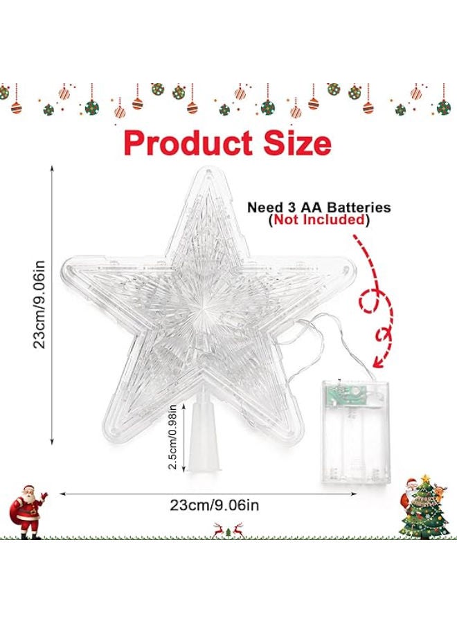 شجرة عيد الميلاد على شكل نجمة مزودة بـ 30 مصباح LED - 9 × 40 مم، تعمل بالبطارية - Image 3