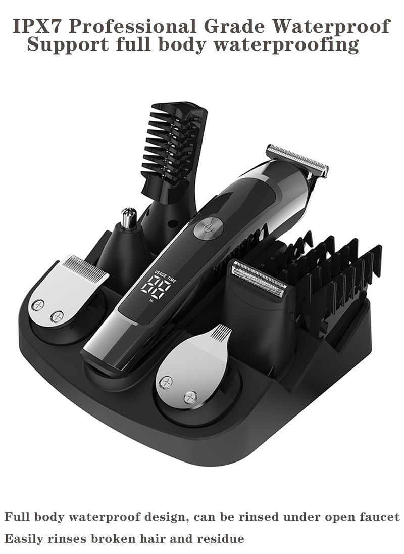 Luttec Waterproof Electric Clippers, Hair Clippers Beard Trimmer for Men,Type-C Nose Trimmer Metal Aluminum Hair Trimmer Body Trimmer Facial Trimmers  - Image 1