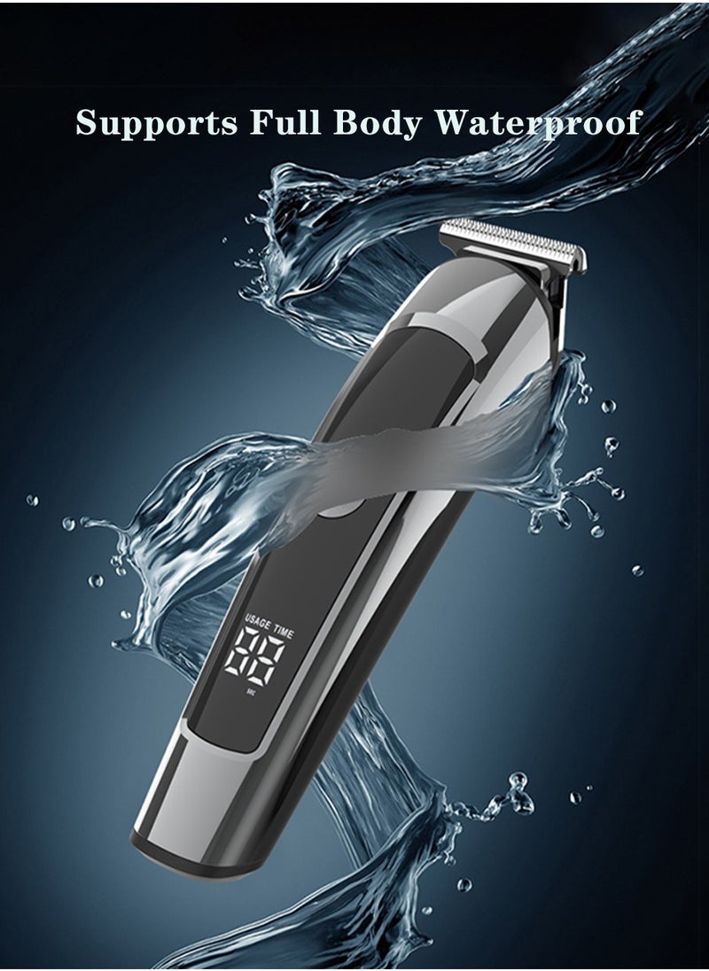 Luttec Waterproof Electric Clippers, Hair Clippers Beard Trimmer for Men,Type-C Nose Trimmer Metal Aluminum Hair Trimmer Body Trimmer Facial Trimmers  - Image 2
