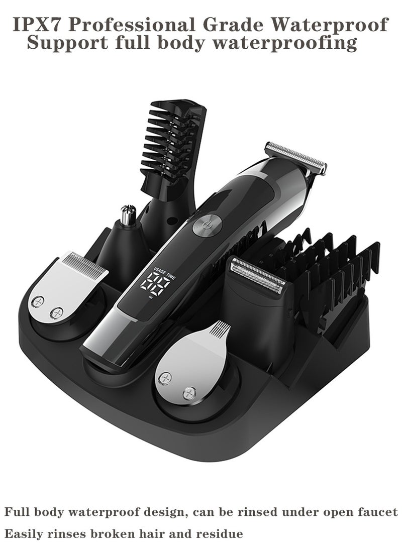 Luttec Waterproof Electric Clippers, Hair Clippers Beard Trimmer for Men,Type-C Nose Trimmer Metal Aluminum Hair Trimmer Body Trimmer Facial Trimmers - Image 5