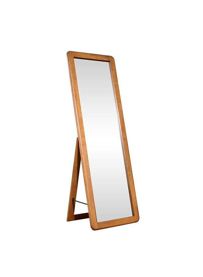 DANUBE HOME Rita Standing Mirror Durable Vanity Table Dressing Makeup Desk With Storage Modern Design Bedroom Furniture 60x2.5x180 cm Oak And Rattan  - Image 1