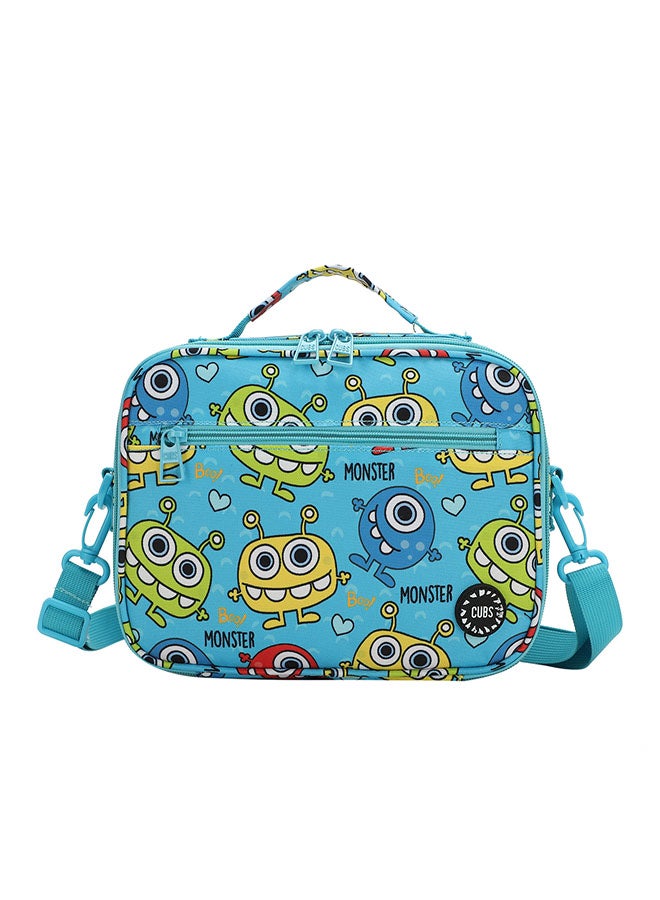CUBS Monster Teeth Print Waterproof lunch bag with removable shoulder strap carrying your favorite meals to school, work or while traveling - Image 1