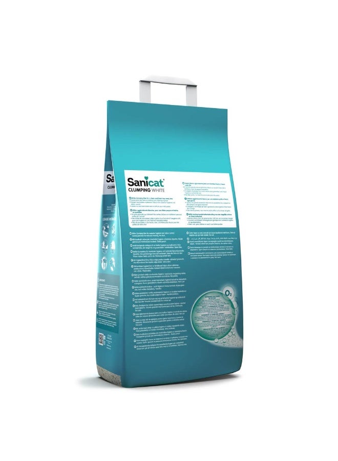 سانيكات رمل قطط سانيكات أبيض متكتّل خالي من العطور - ١٠ لتر - Image 2