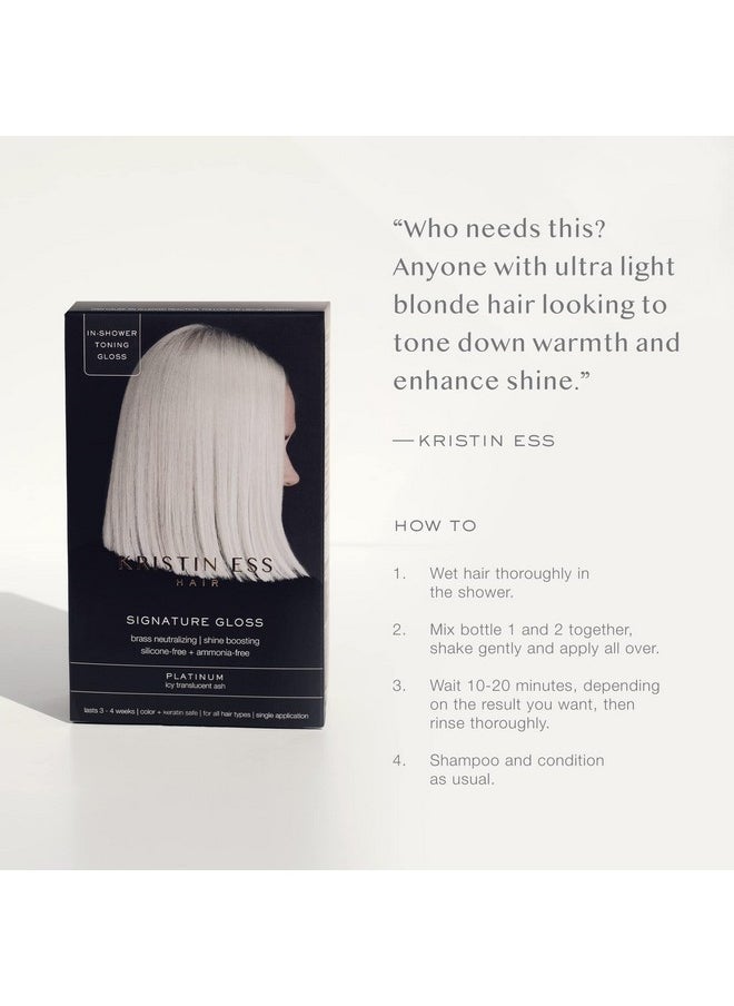 Kristin Ess The One Signature Hair Gloss Platinum Icy Translucent Ash  - Image 3
