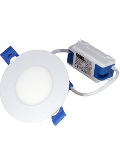 ACK 3W 6500K White Recessed Round LED Panel Luminaire AP01-00330  - Image 1