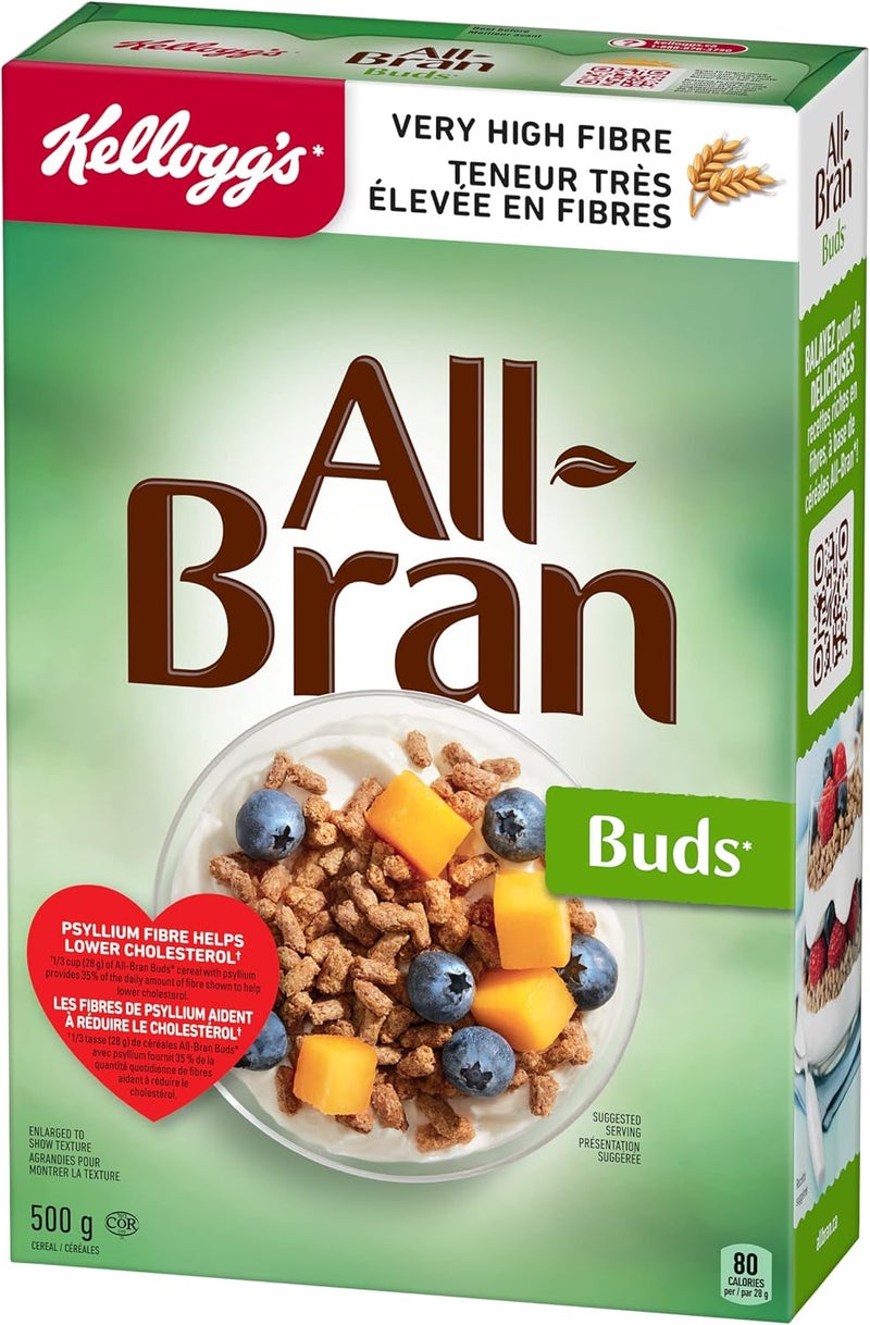 Kellogg's All Bran Buds Cereal 500g - High Fiber Breakfast Cereal - Image 5