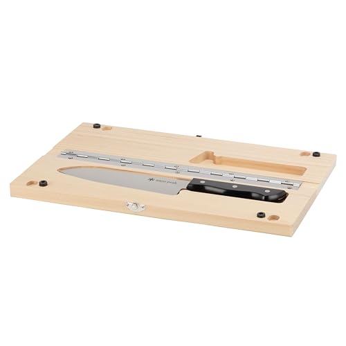 Snow Peak Cutting Board and Knife Set, Chopping Block, Foldable, Natural Birch Wood, Stainless Steel Knife, Camping, Picnic, Large - Image 4