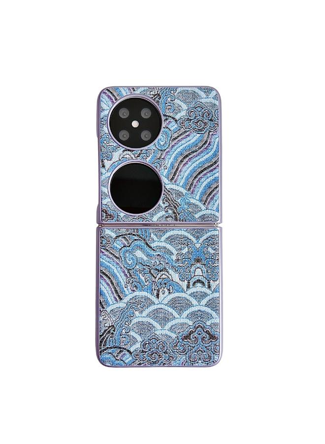 S-TOP Case For Huawei P50 Pocket Propitious Clouds Embroidery Full Coverage Phone Case - Image 1