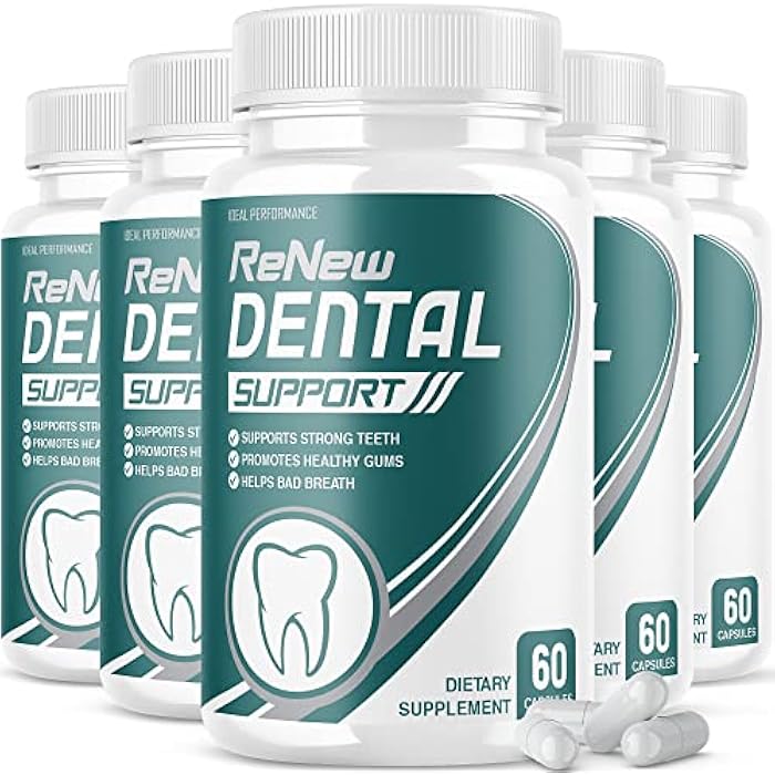 IDEAL PERFORMANCE (5 Pack) Renew Dental Support Pills Cleanser (300 Capsules)
