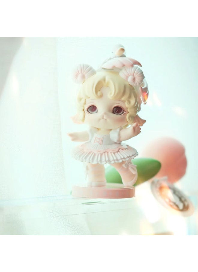 Generic - It's So Cute! Rice Roll Big Dreamer Series Trendy Play Blind Box Aromatherapy Gypsum Doll White Embryo Color Change Doll-Color:Dancing Little Swan (skirt, Wings, Fragile Braids) - White Embryo + 12 Colors Of Paint + 2 Brushes (only Refunds Are Not Supported) - Image 1
