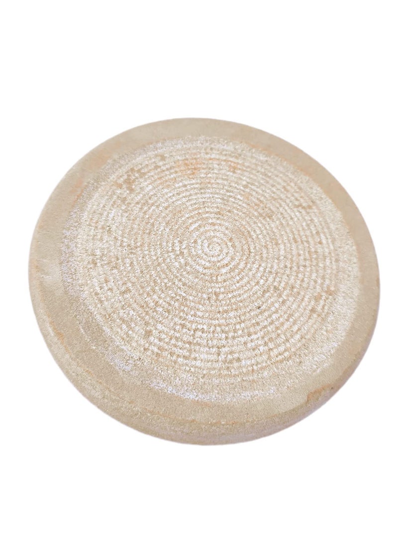 Raviour Lifestyle Raviour Lifestyle Stone Chandan rubbing chakla Pata for preparing Sandal Wood Paste and Kids ghutti and Herbal MedicineChandan Chakla 4 inch White  - Image 1