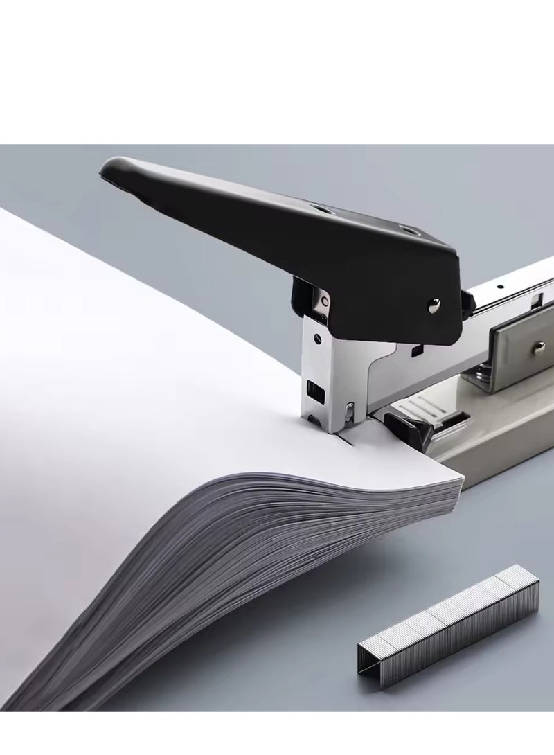 Generic Metal Manual Stapler for Bookbinding Stapling 100 Sheet Capacity Force-Saving Heavy-Duty Stapler Paper Binding Device Portable Large for Office School Tools Fit Sturdy Portable Handhled Staples (Black&Grey)  - Image 5