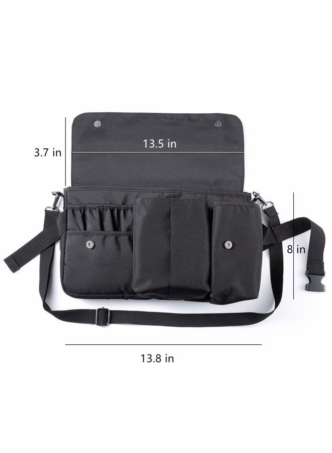 Camdeez Rownyeon Professional Cosmetic Makeup Brush Bag Case Portable Cosmetic Brush Holder Organizer with Artist Adjustable Belt Strap(Brushes Not Included) - Image 4