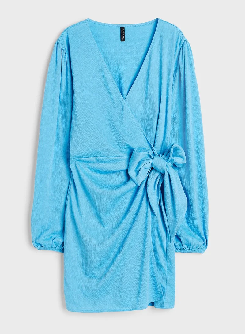 H&M Aqua Wrap Mini Dress